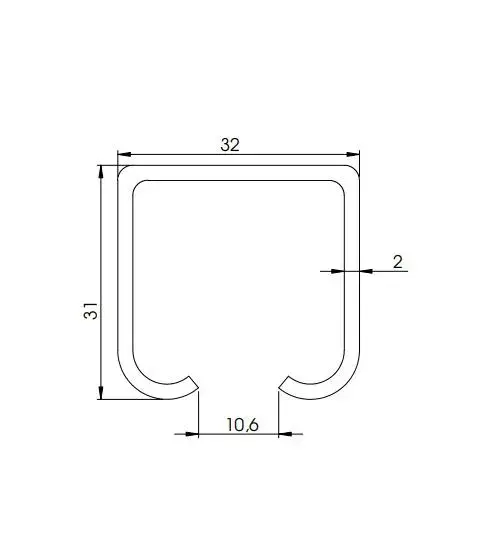 Направляющая Helaform для дверей 200 см x 3,1 см Photo 2