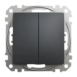 Schneider Sedna Design 2-Gang Switch, Anthracite