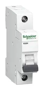 Schneider K60N automātiskais slēdzis, 1P, B raksturlīkne, 6kA, 25A