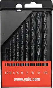 Wiertło Yato do metalu HSS walcowe 2 7 4 5 1 3 6 10 8 9mm zestaw (YT-4461)