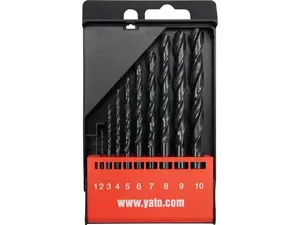 Набор сверл по металлу Yato YT-4461 HSS, 10 штук