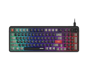MSI FORGE GK110 FR Membrane Gaming Keyboard USB Wired Full-size QWERTY US English LED Backlight Black