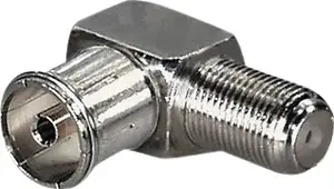 GOOBAY F-socket to TV-socket adapter, angled