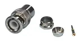 GOOBAY BNC Plug Connector for RG58 Cable, 50 Ohm, Soldered