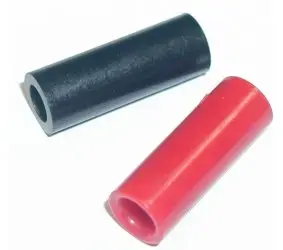 Banana socket 4mm, 42V, 2A, with srew connection, wire mount red