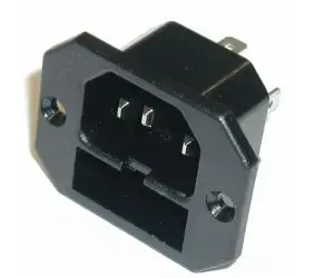 GOOBAY AC/H-3-M+S IEC Panel Mount Connector with Fuse 6A 250V