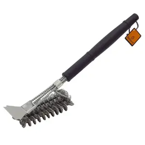 BÄKKJARD Grill Cleaning Brush 42cm, Stainless Steel with Plastic Handle
