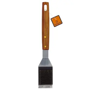 BÄKKJARD Grill Cleaning Brush with Stainless Steel Bristles and Wooden Handle