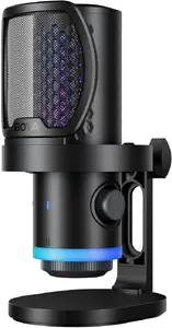 Boya CastMic G40 spēļu mikrofons, vadu USB-C, melns