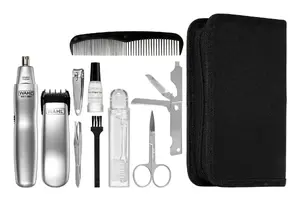 Триммер Wahl Moser Travel Kit для носа и ушей, работающий от батареек, черный/серебристый