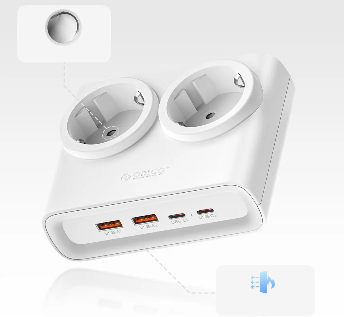 ORICO PDC25 strāvas pagarinātājs 25W 6-in-1