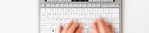 Silent, comfortable typing feel.
