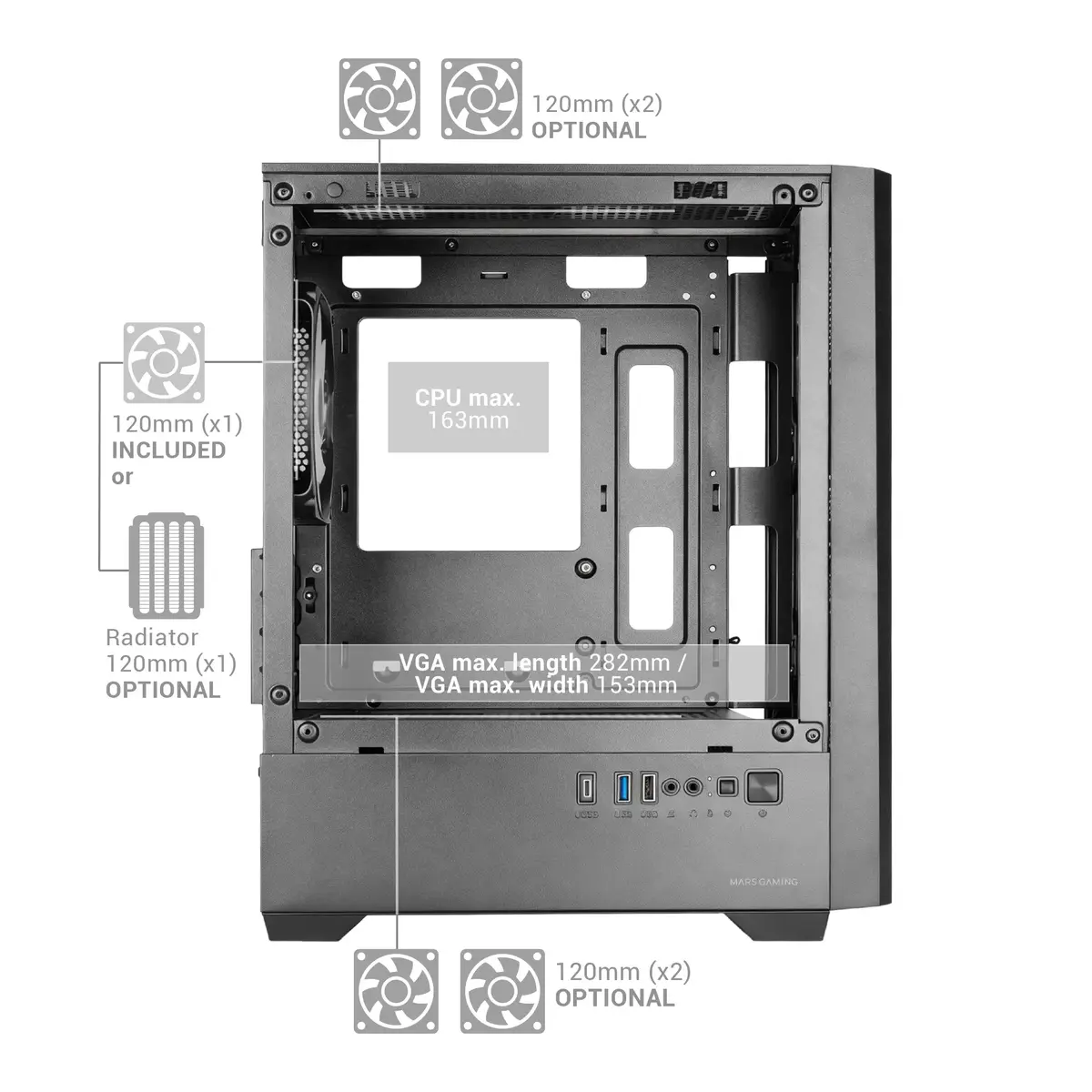 Datora korpuss Mars Gaming MCVECTOR Mini Tower Photo 8