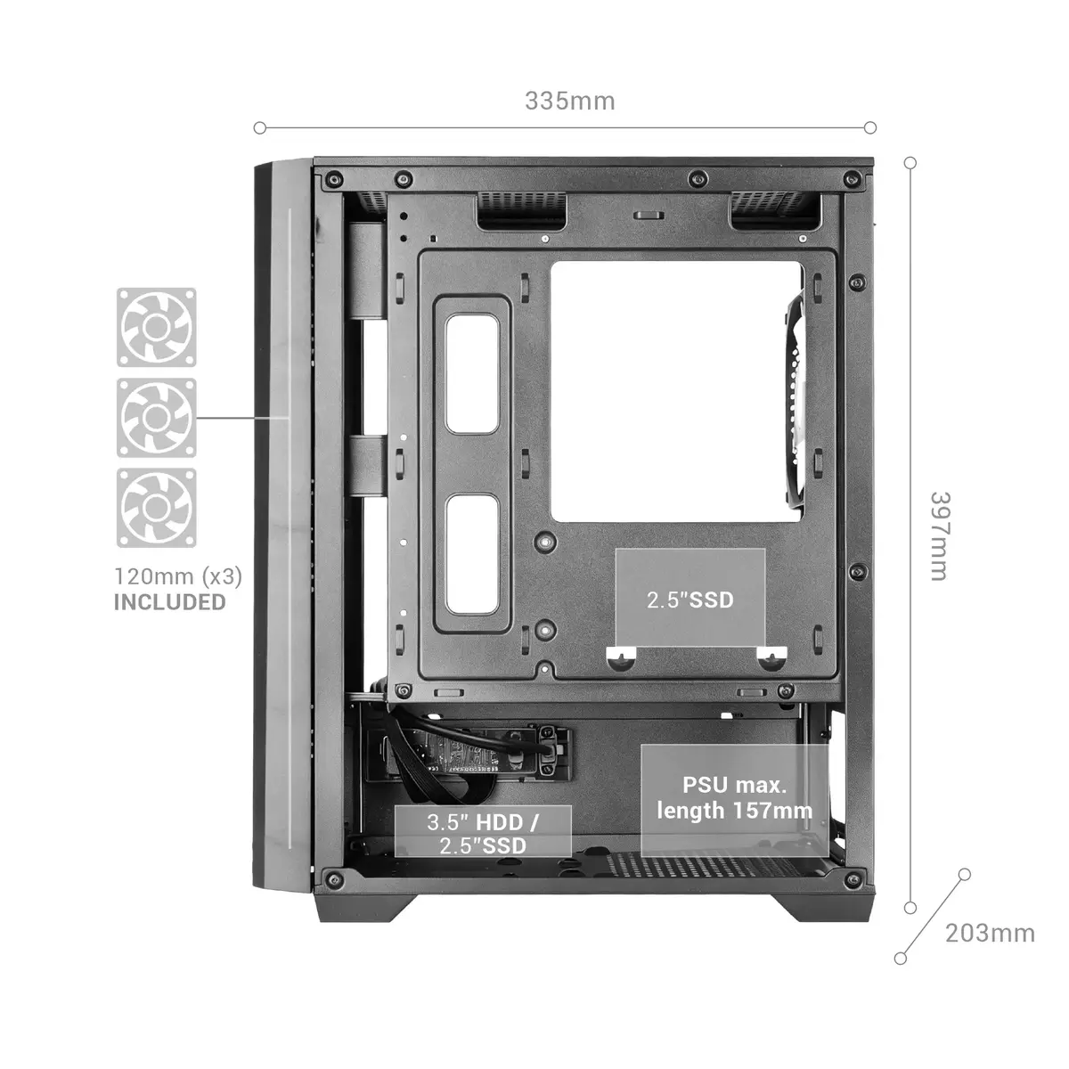 Datora korpuss Mars Gaming MCVECTOR Mini Tower Photo 9