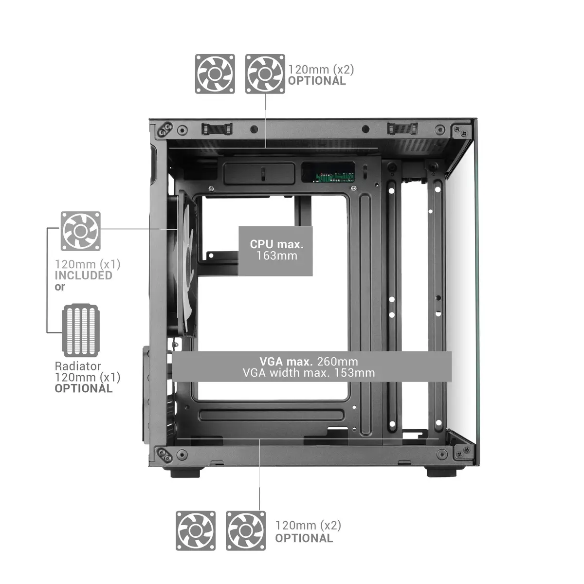 TACENS Mars Gaming MC-CUBE Mini Tower Case Photo 6