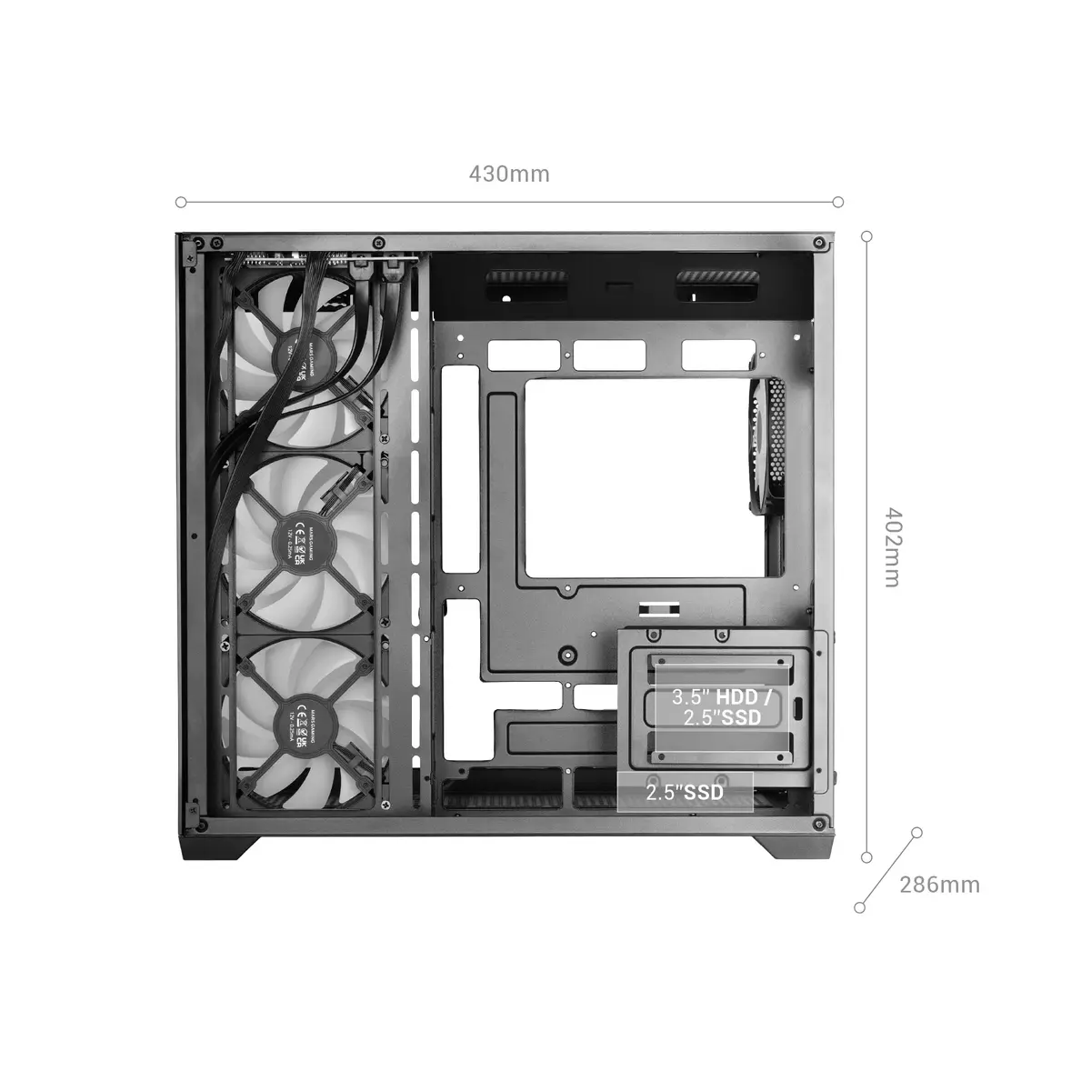 Mars Gaming MCV5 Midi Tower PC Case Photo 8
