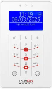 BCS PulsON LCD(BLU)/S WH Control System with Blue Backlight