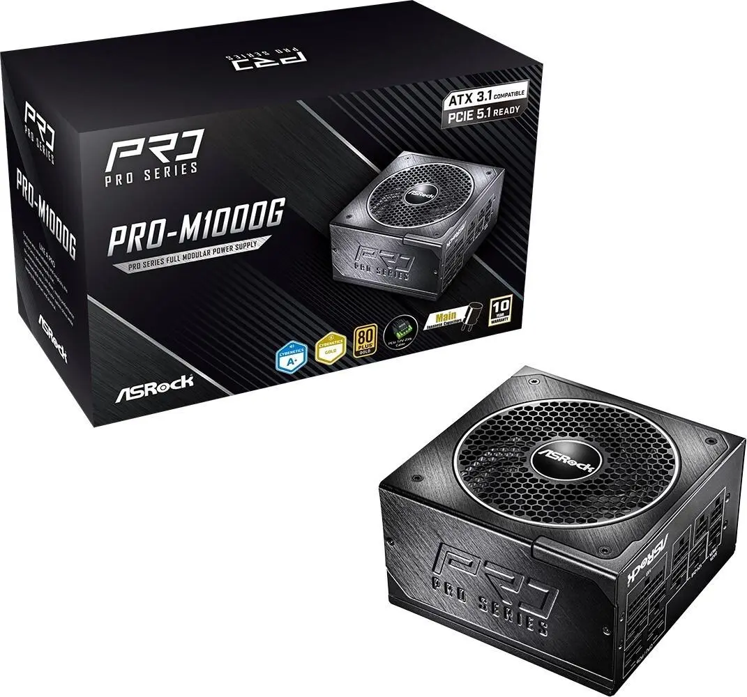 ASROCK PRO-M1000G barošanas bloks 1000W 80