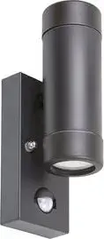 Rabalux Medina 8835 Outdoor Wall Light, Up-Down Lighting, IP44, Black, with Motion Sensor