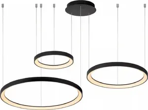 Lampa wisząca Lucide Nowoczesna lampa wisząca Vidal do pokoju LED 120W czarna