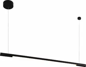 Lampa wisząca MAXlight LAMPA wisząca HORIZON P0354D Maxlight metalowa OPRAWA zwis LED 16W 3000K listwa czarna