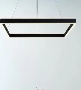 Подвесной светильник Rabalux Quadro LED, 60 Вт, 4000K, черное кольцо