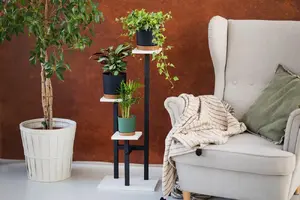 Strado PEAK 3-Tier Universal Flower Stand for 3 Pots, White
