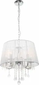 Подвесной светильник Light Prestige Mona 3, 3 лампы, серебристый