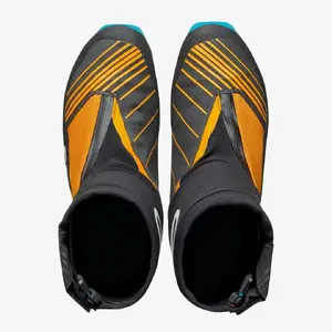 Scarpa PHANTOM 6000 HD Mountaineering Boots, Size 47, Black and Bright Orange