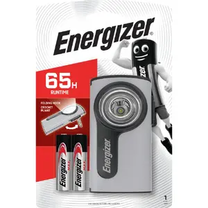 Energizer Compact LED Flat Flashlight, 2xAA Battery Operated