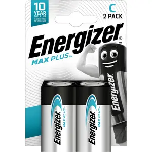 Щелочная батарейка Energizer Max Plus LR14 C 1.5В, 2 штуки