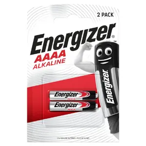 Energizer AAAA Alkaline Battery 1.5V 600mAh, 2-Pack