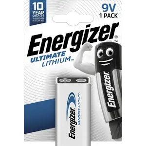 Energizer 9V Lithium Battery 800mAh (6FR6, 1222, U9VL)