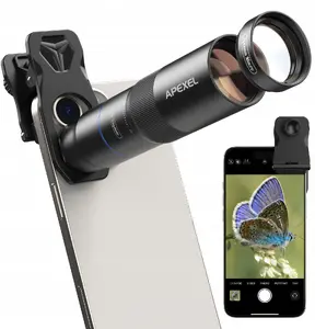 Apexel APL-TM10 10x tālummaiņas telefoto objektīvs un 200 mm makro objektīvs viedtālruņiem