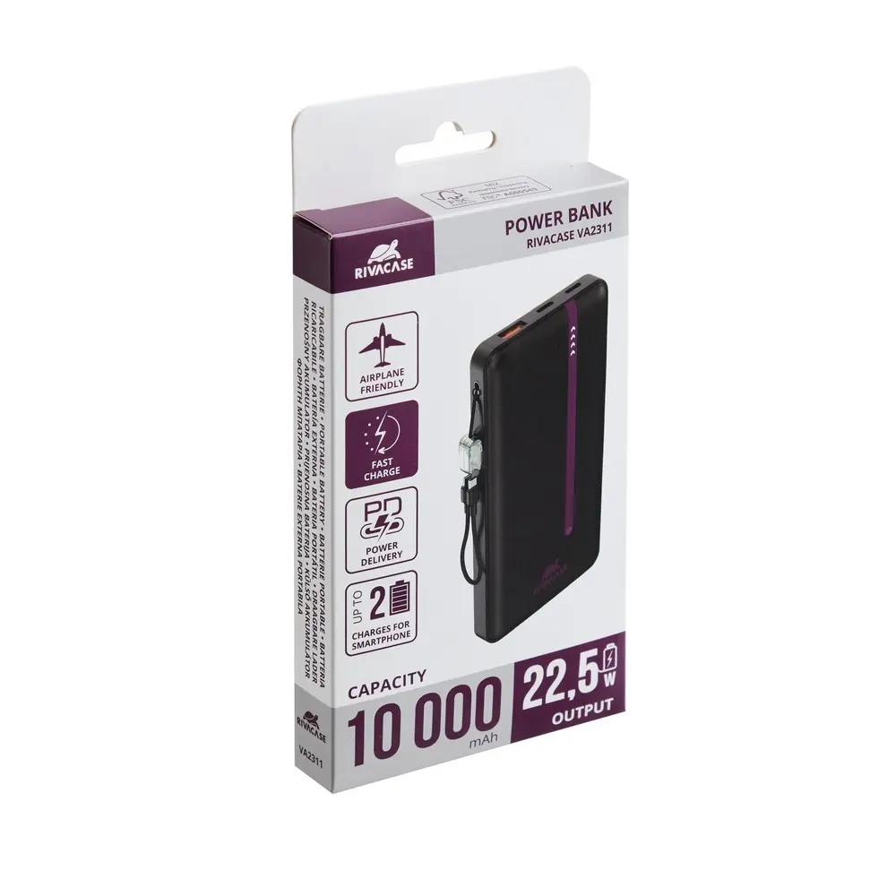 Rivacase VA2311 ārējais akumulators 10000 mAh 22.5W Photo 9