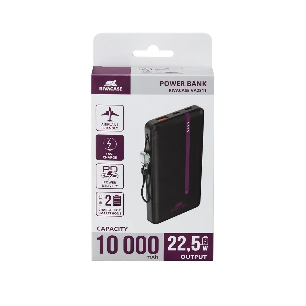 Rivacase VA2311 ārējais akumulators 10000 mAh 22.5W Photo 10
