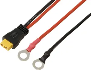 Tru Components Ring Cable Terminal for XT60 Connection Cable 0.25 m Black/Red