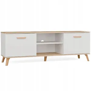 Vasagle OLYMPO TV Stand 150 cm White and Artisan Oak