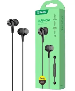 iKaku KSC-403 universālas in-ear austiņas ar mikrofonu, 3.5mm savienotājs, 1.2m vads, melnas