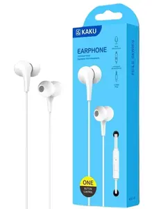 iKaku KSC-403 ieaušamās austiņas ar mikrofonu, 3.5 mm savienotājs, 1.2 m vads, baltas