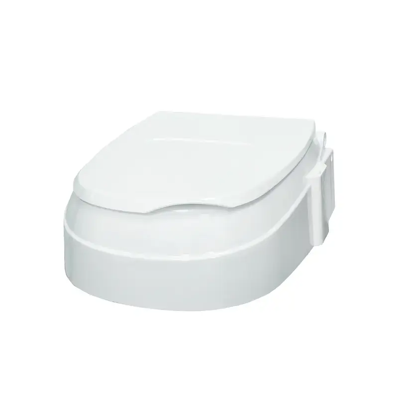 Kid-man TSE120 Height Adjustable Raised Toilet Seat with Lid Photo 2