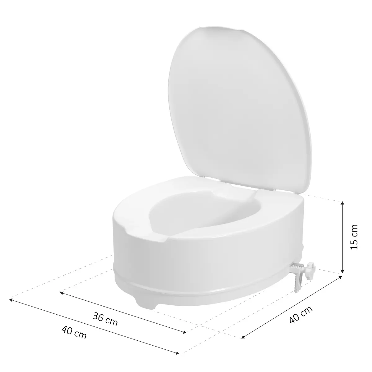 Kid-man Raised Toilet Seat with Lid 15 cm Photo 5
