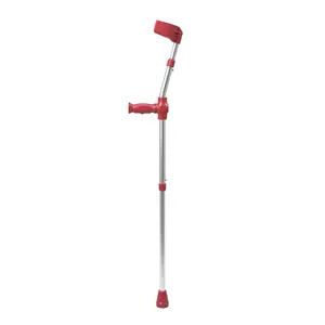 Kid-man ARGO KID Elbow Crutch for Children, Red, Adjustable Height, 100 kg Capacity