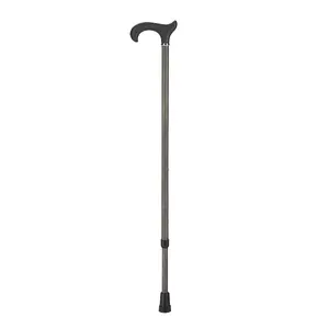 Kid-man 685STGr Adjustable Aluminium Walking Stick with Soft Silicone Handle, Grey