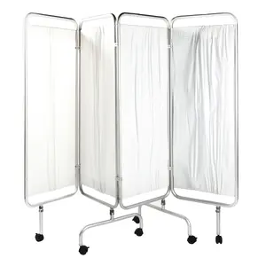 Kid-man 4-Piece Medical Screen with PVC Panels and Swivel Wheels