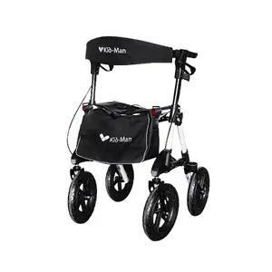 Kid-man MEGO Offroad Outdoor Rollator with Inflatable Wheels and Seat