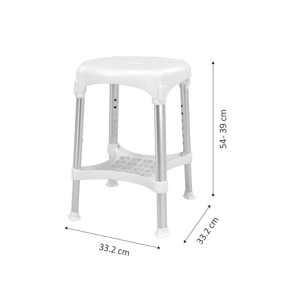 Kid-man RINGASHD Round Shower Stool | Adjustable Height Photo 5