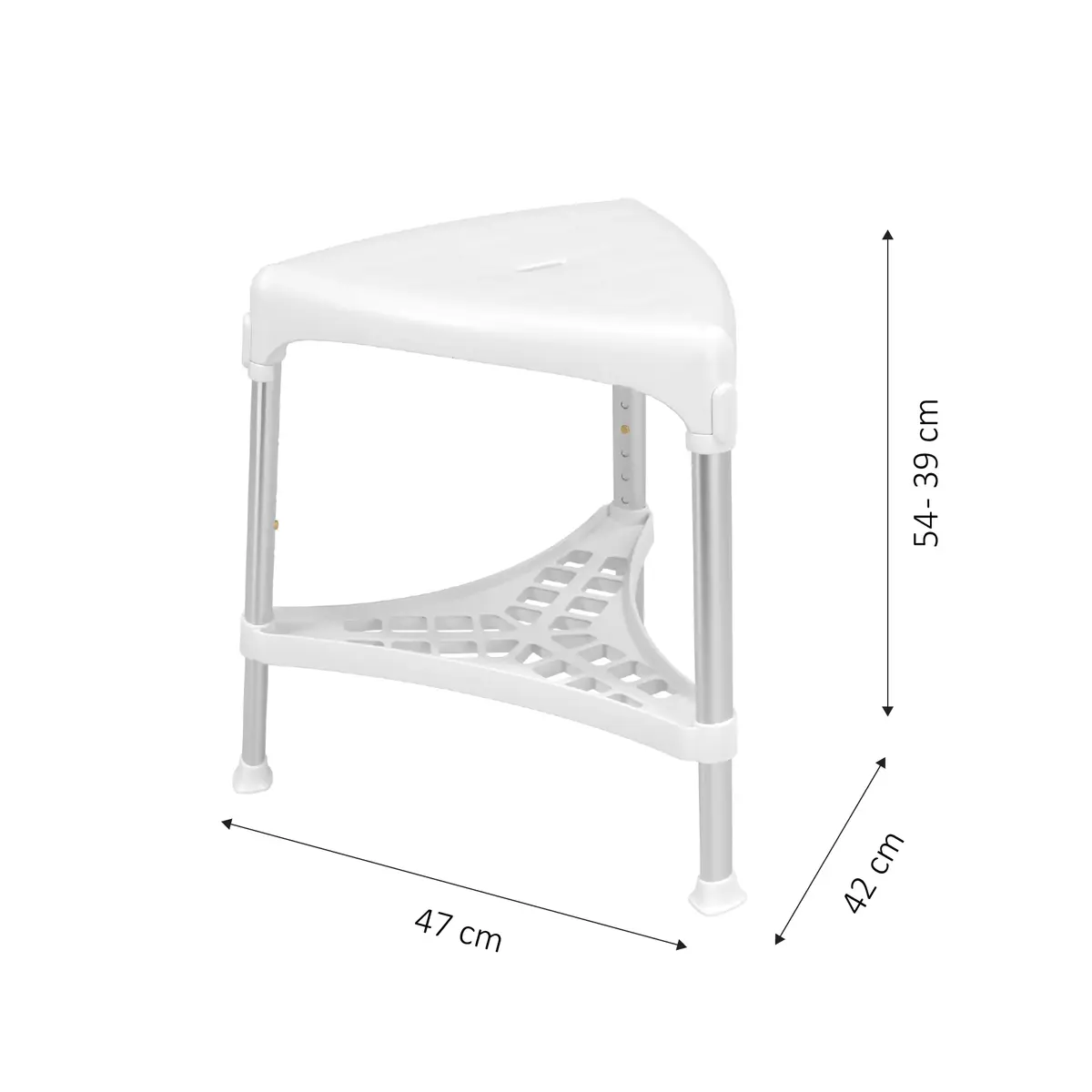 Kid-man TRIKISHD Triangle Shower Stool with Tray Photo 5