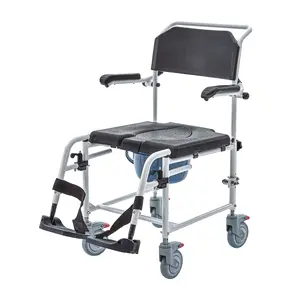 Kid-man AKVA Shower Commode Chair with Aluminium Frame and Removable Bedpan