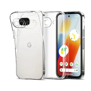 Riff 2mm caurspīdīgs aizmugurējais vāciņš Google Pixel 9A ar kameras aizsardzību